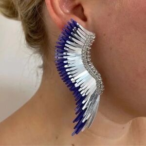 MIGNONNE GAVIGAN MADELINE WING BLUE SILVER EARRINGS SOLD OUT